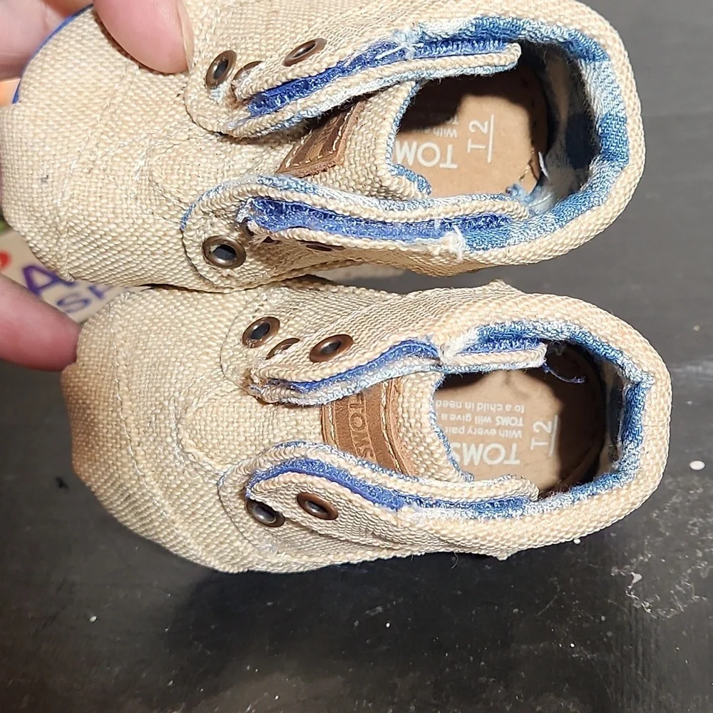 TOMS Canvas Sneaker 2T Baby Euc